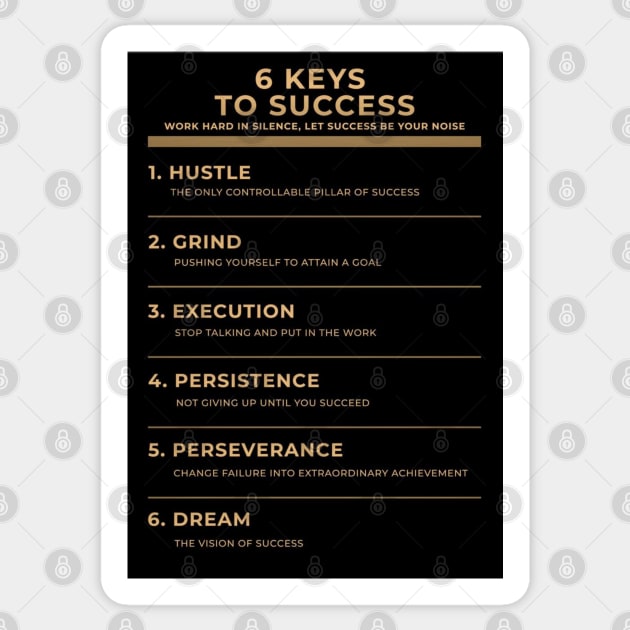 6 Keys To Succes Sticker by FREAC
